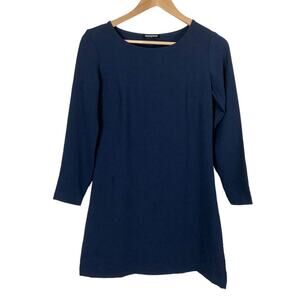 American Apparel Navy Blue Long Sleeve Swing Dress Size Small